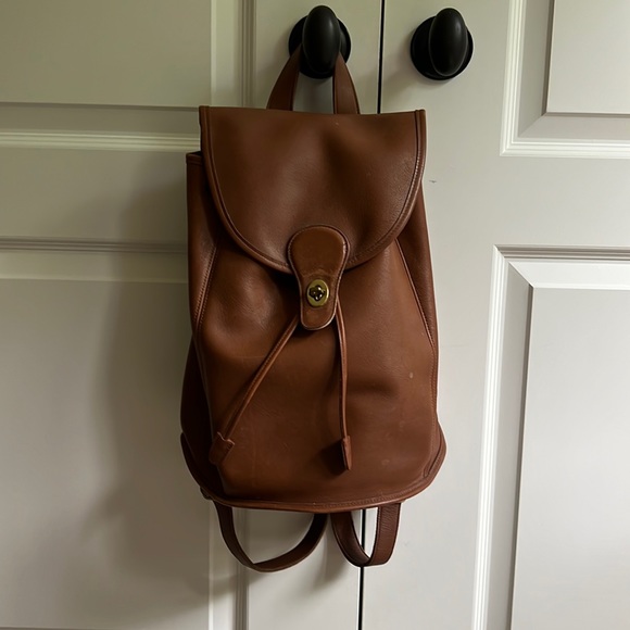 Coach Bags Vintage Coach Leather Backpack British Tansaddle Poshmark
